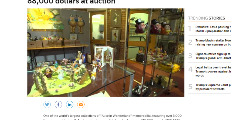 'Alice in Wonderland' fetches 88,000 dollars at auction