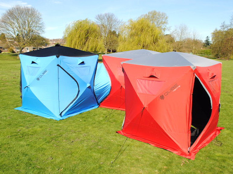 7-foot high tents that can be pitched in 2 minutes