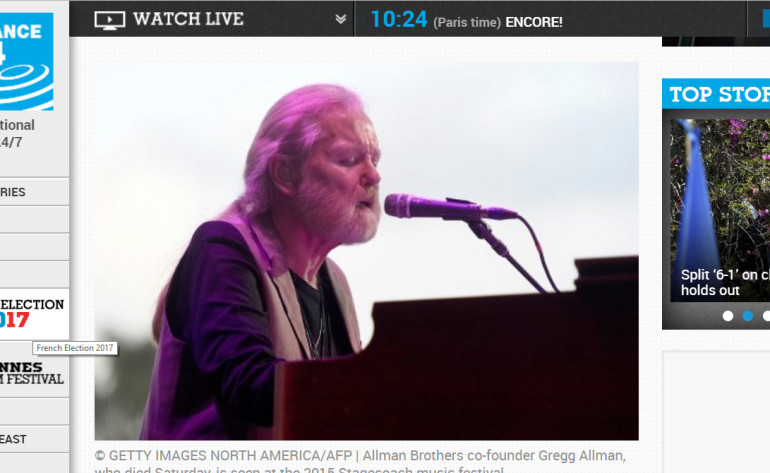 Singer songwriter Gregg Allman dies at 69