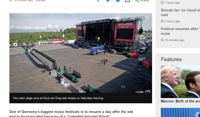 Rock am Ring festival resumes in Germany after 'terrorism' scare
