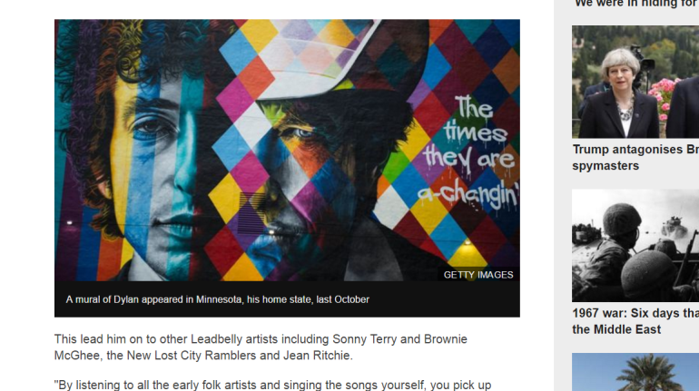 Bob Dylan finally delivers Nobel lecture