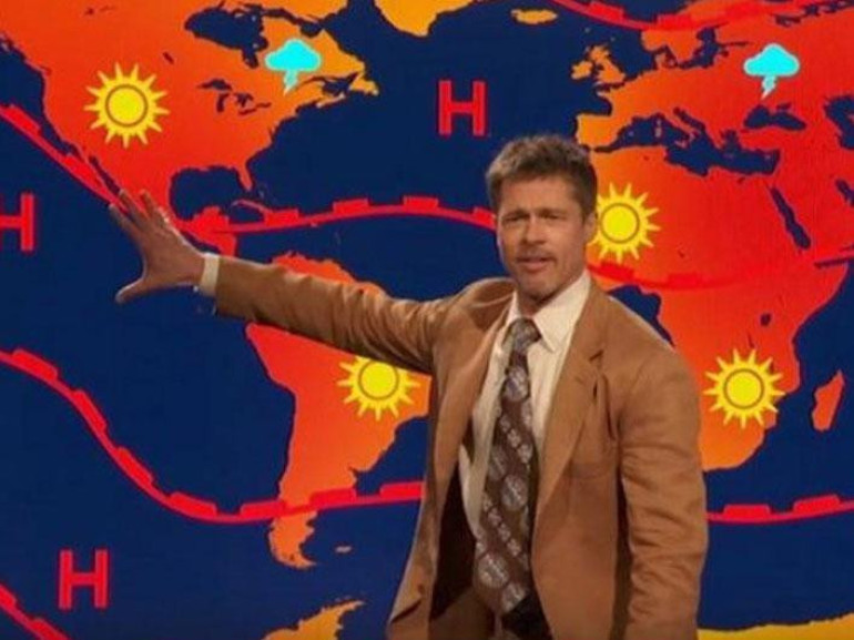 Brad Pitt warns warns of global warming hazards in comedy