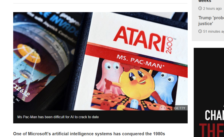 Microsoft AI plays a perfect game of Ms Pac-Man
 