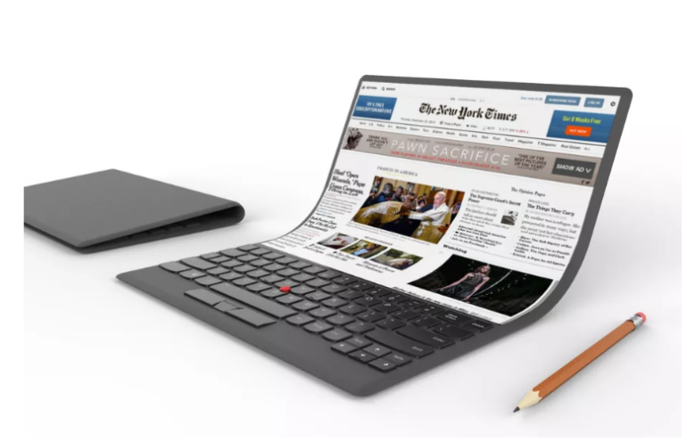 Lenovo's vision of future laptops involves no hinges and a flexible screen