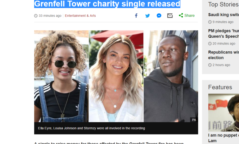 Grenfell Tower charity single released