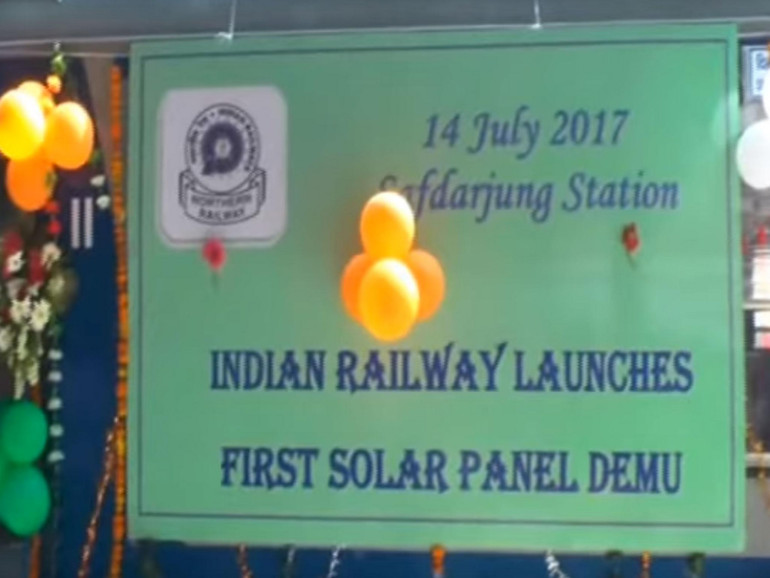 India launches first solar-panelled train in bid to cut down diesel use