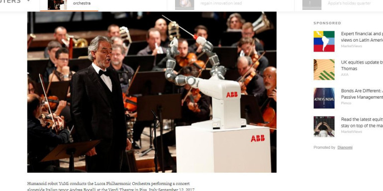 Humanoid robot conducts Verdi with Italian orchestra