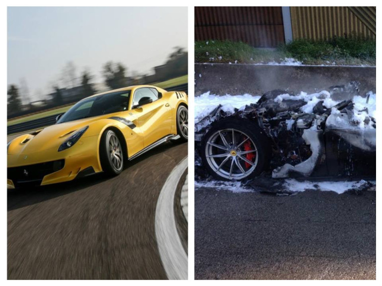 Ferrari F12tdf հազվագյուտ սուպերքարերից մեկն այրվել է գերմանական մայրուղու վրա