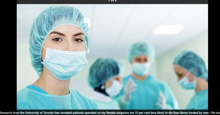 Women surgeons have lower death rates than men, study finds
