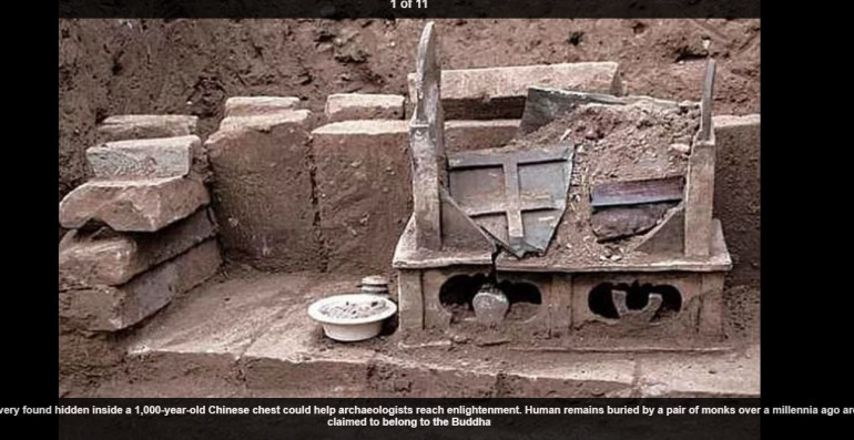 Have archaeologists found Buddha's remains? Cremated bones discovered in a 1,000-year-old chest in China may belong to the 'enlightened one'