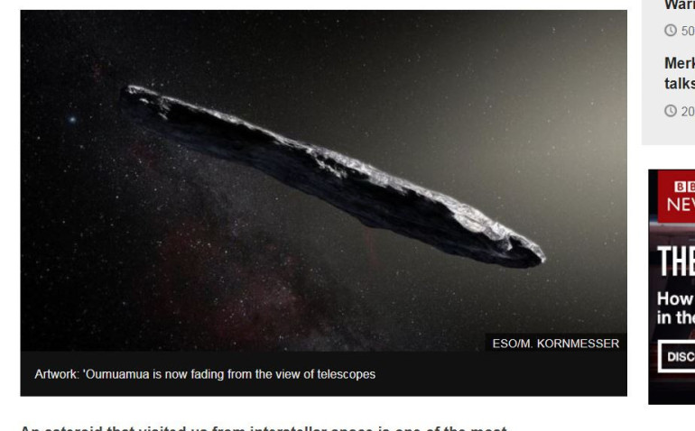 NASA reveals bizarre shape of interstellar asteroid