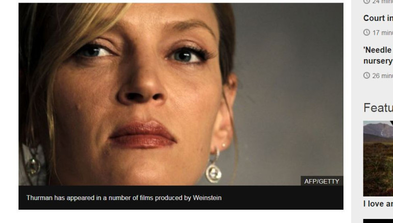Uma Thurman vents anger at Harvey Weinstein
 