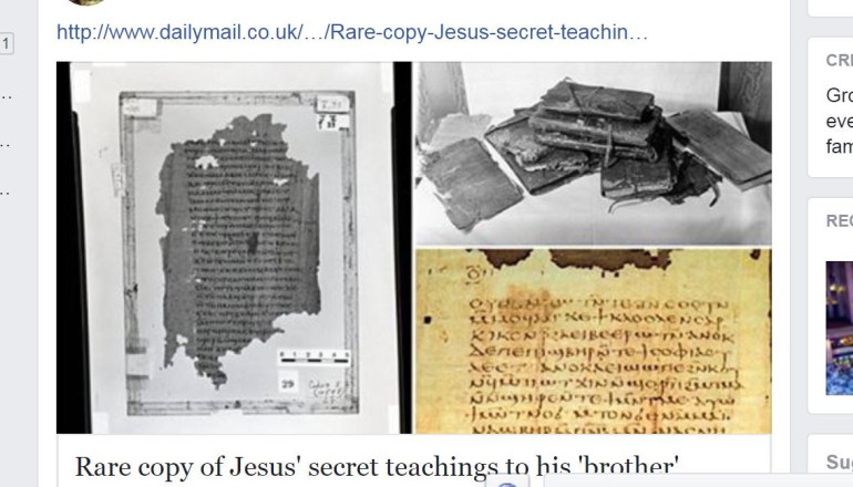 Heretical Greek text of 'Jesus' secret teachings to his brother James' discovered by biblical scholars in Oxford