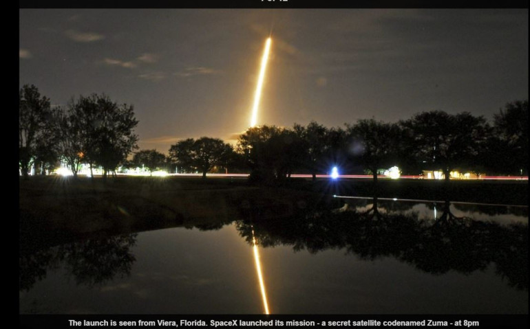 Elon Musk's Space X launches secretive Zuma spacecraft to an undisclosed location
