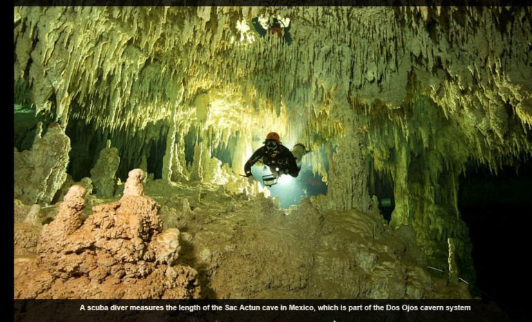 World’s biggest underwater cave discovered in Mexico