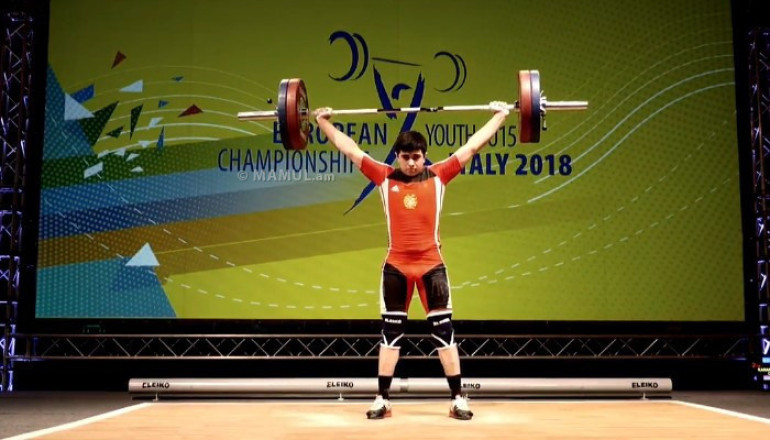 Weightlifting: Armenian wins top prize in European U15 Championship