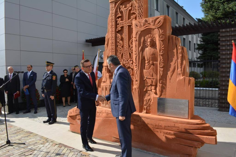 Armenian khachkar unveiled in Polish city