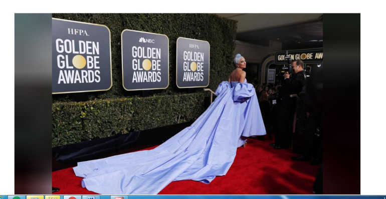 Lady Gaga goes old-school on color-filled Golden Globes red carpet