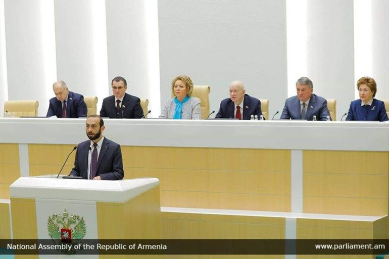 Արարատ Միրզոյանը ՌԴ Դաշնային խորհրդում մտահոգություն է հայտնել Բաքվում հակահայկական միջոցառմանը որոշ ռուս գործիչների մասնակցության առնչությամբ