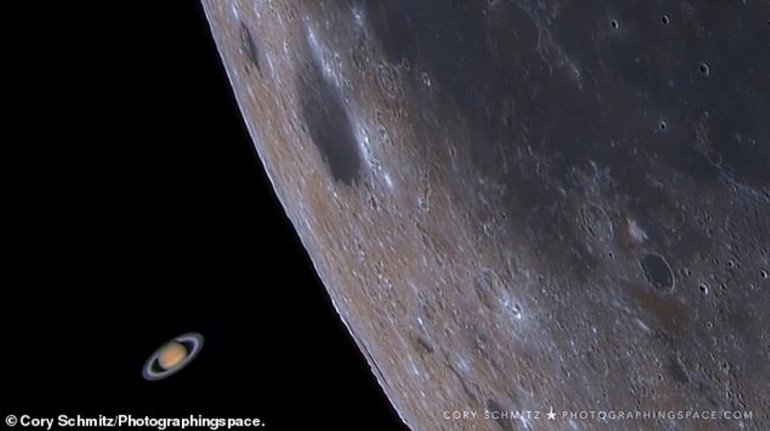 Stunning footage reveals moment the moon appears to swallow Saturn before it re-emerges almost two hours later