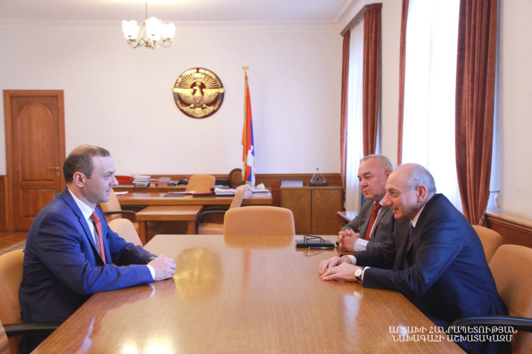 Բակո Սահակյանը Արմեն Գրիգորյանի հետ քննարկել է անվտանգության ոլորտում հայկական երկու հանրապետությունների փոխգործակցությանը վերաբերող հարցեր
