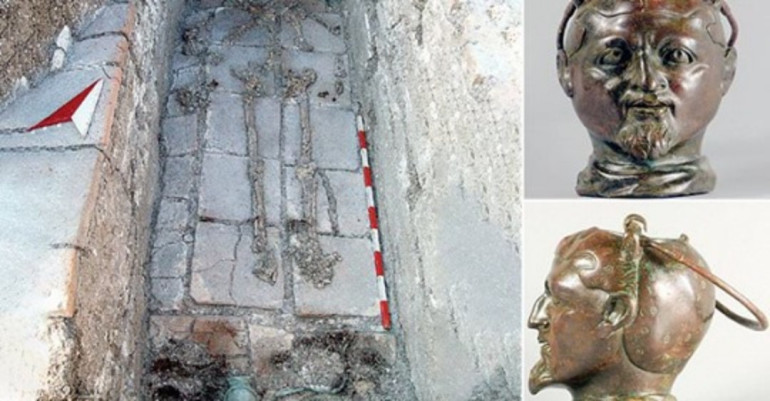 Ancient sports fan found in Bulgaria unearthed alongside bizarre 1,800-year-old jar showing a wrestler with a broken nose