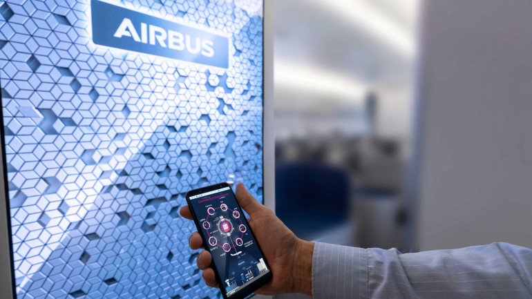 Airbus airplane cabin of the future will have cameras outside restrooms
 