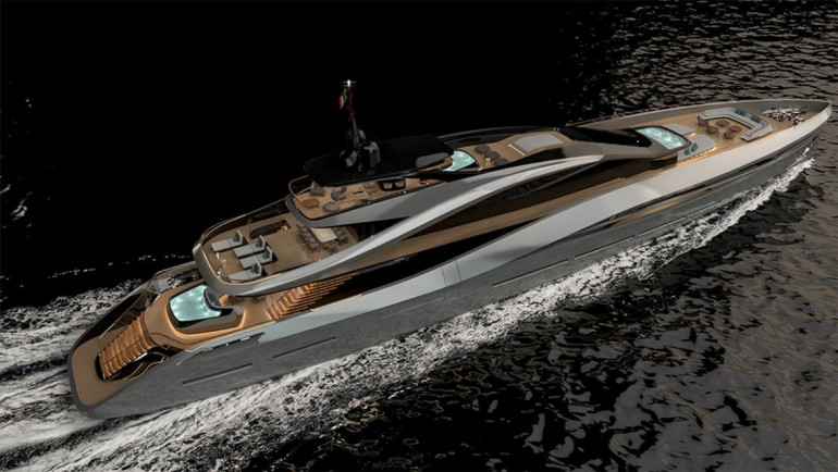 Pininfarina collaborates with Rossinavi to introduce stunning all-aluminum 65-meter superyacht concept

 