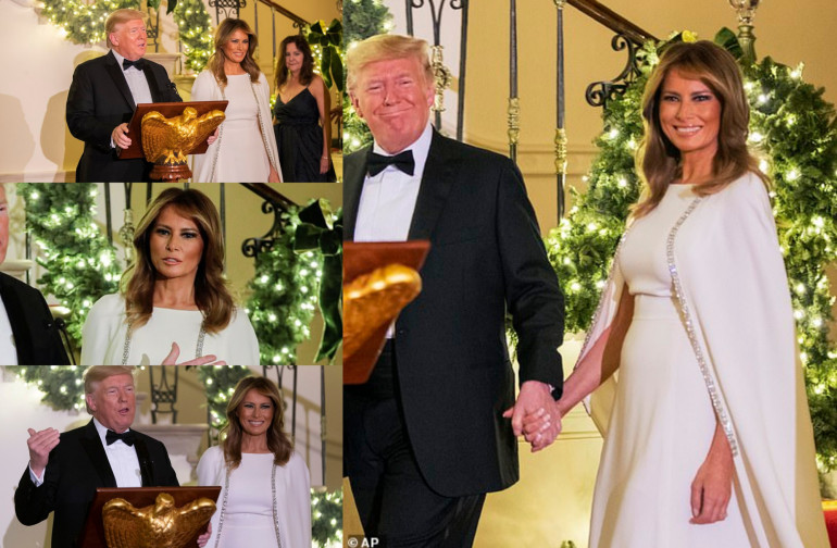 Melania Trump’s White House Christmas: First Lady stuns at the Congressional Ball in a $4,000 Reem Acra gown