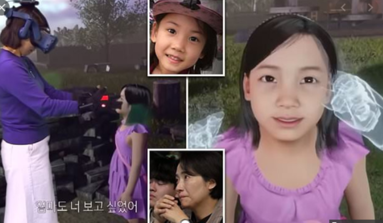 Korean TV show uses virtual reality to 'reunite' sorrow stricken mother with seven-year-old daughter who died in 2016
