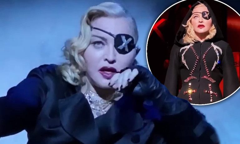 Madonna falls off chair during Madame X show in Paris