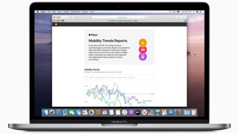 Apple tracks changes in travel behaviour