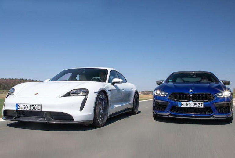 Բենզինային BMW M8-ն ու «էլեկտրական» Porsche Taycan-ը մրցարշավ են անցկացրել (տեսանյութ)