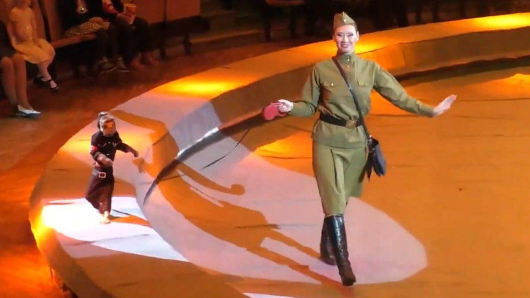 Investigation launched after 'Nazi monkey' appears in Russian circus