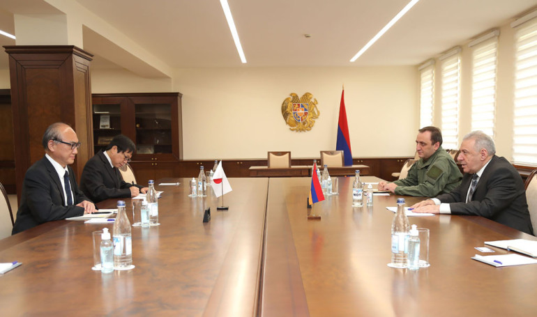 Վաղարշակ Հարությունյանն ընդունել է Ճապոնիայի դեսպանին, քննարկվել են տարածաշրջանային անվտանգային միջավայրին առնչվող հարցեր