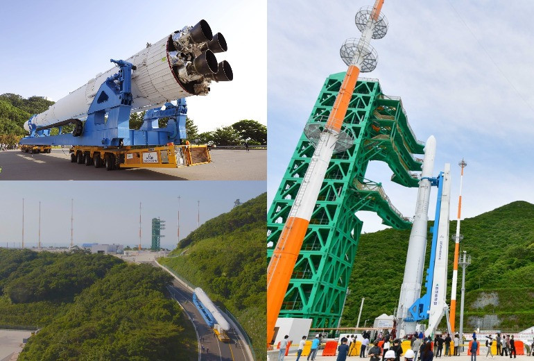 South Korea unveils homegrown space rocket for first time