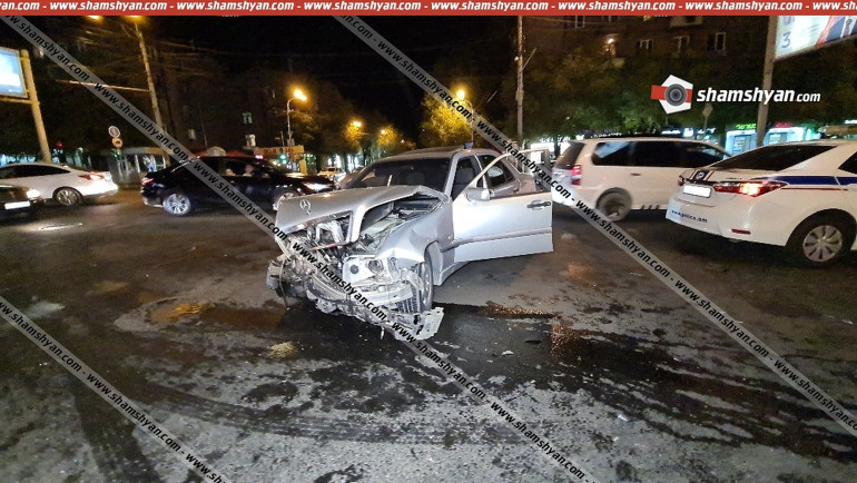 Խոշոր ավտովթար՝ Երևանում. իրար են բախվել «Mercedes» և «BMW» մակնիշերի ավտոմեքենաները, վերջինը դուրս է եկել երթևեկելի գոտուց. Shamshyan.com