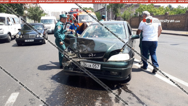 Երևանում բախվել են Opel Vectra-ն ու Opel Zafira-ն. կա վիրավոր. shamshyan.com