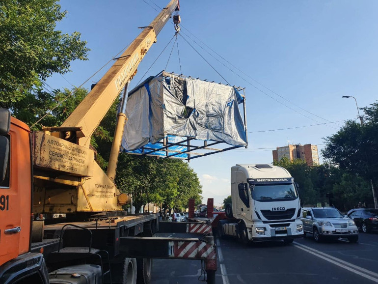 Հունիսի 22-ից մինչ օրս Երևանում ապամոնտաժվել է 47 ինքնակամ կառույց, շրջիկ առևտրի չգրանցված 40 կցորդ