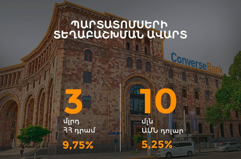 Կոնվերս Բանկն ավարտել է կորպորատիվ պարտատոմսերի տեղաբաշխումը