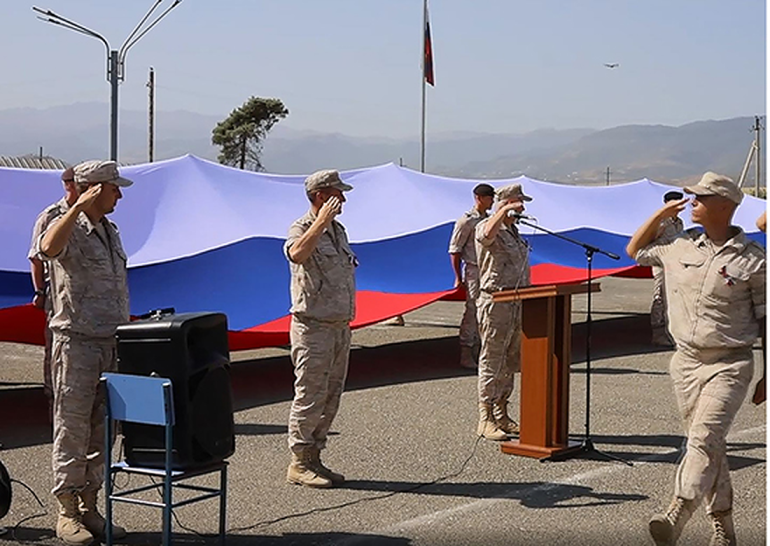 Լեռնային Ղարաբաղում առաջին անգամ ցուցադրվել է ռուսական 50 մետրանոց դրոշը. ՌԴ ՊՆ