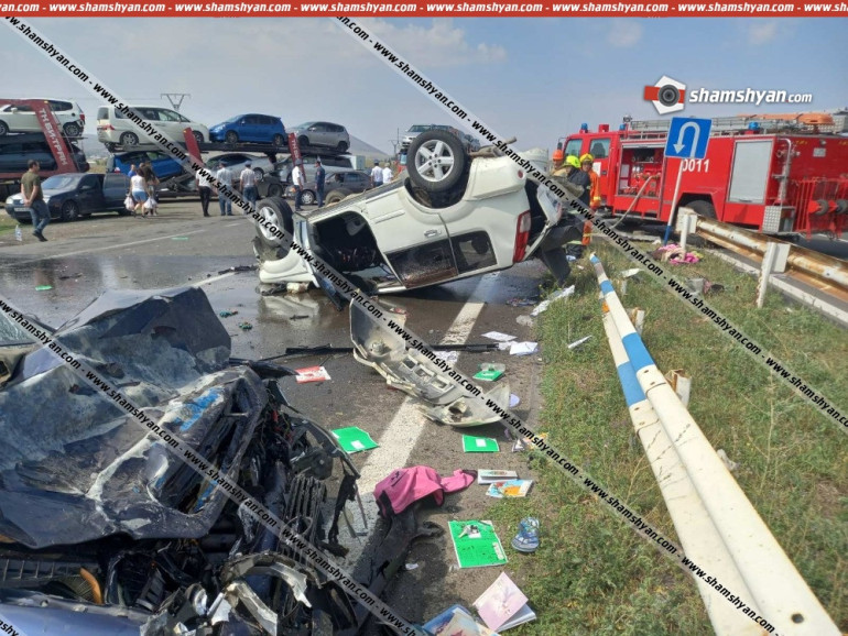 Գեղարքունիքի մարզում բախվել են Opel Astra-ն և Nissan X-Trail-ը․ վերջինս գլխիվայր շրջվել է․ կան վիրավորներ, այդ թվում՝ երեխաներ․ shamshyan.com