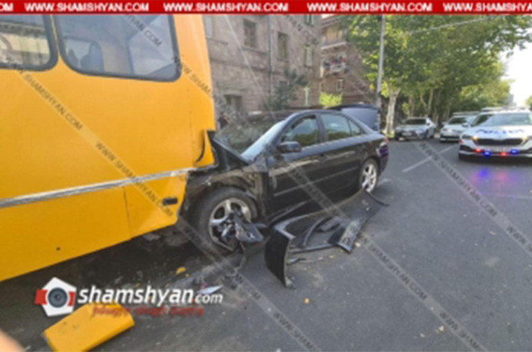 Երևանում բախվել են Mercedes-ը, Hyundai Sonata-ն, թիվ 18 երթուղին սպասարկող Bogdan ավտոբուսն ու թիվ 23 երթուղին սպասարկող միկրոավտոբուսը. կա վիրավոր․ shamshyan.com