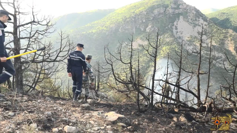 «Խոսրովի անտառ» պետական արգելոցի տարածքում վերսկսվել են հրդեհաշիջման աշխատանքները