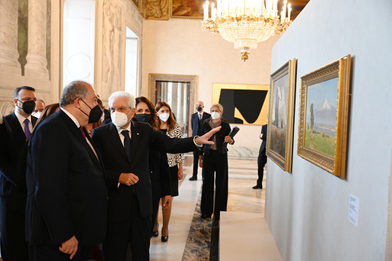 Քաղաքակրթությունների, մշակույթների, ժողովուրդների ներաշխարհի և տաղանդի երկխոսություն. Իտալիայի նախագահի նստավայրում բացվել է հայկական արվեստի բացառիկ նմուշների ցուցադրություն