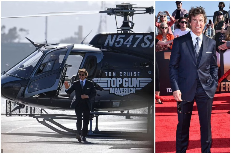 Թոմ Քրուզը Top Gun-ի պրեմիերային ժամանել է ուղղաթիռով. ղեկին եղել է դերասանը (լուսանկարներ, տեսանյութ)