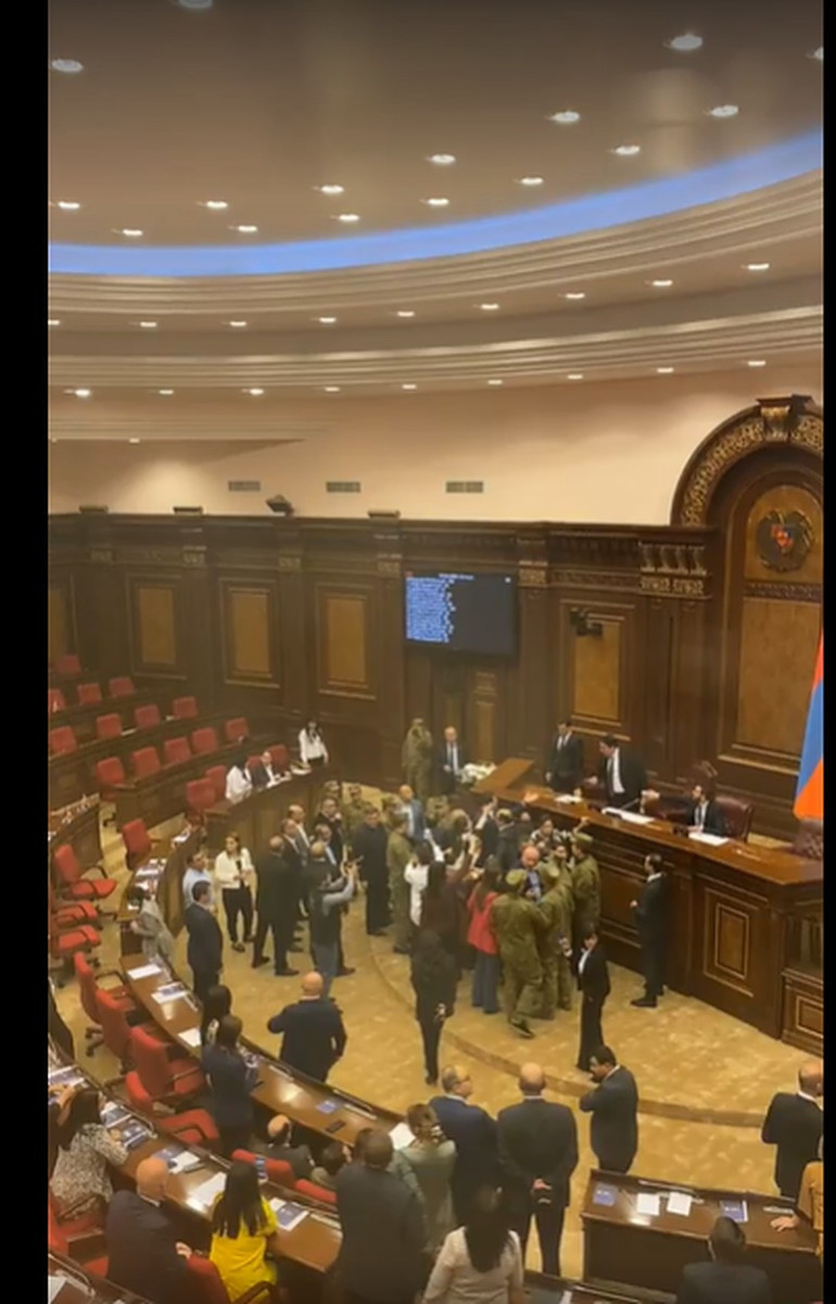 Չեմ իջնելու ԱԺ ամբիոնից․ Թագուհի Թովմասյանի ակցիայից հետո քաշքշուկ սկսվեց պատգամավորների ու անվտանգության աշխատակիցների միջև (տեսանյութ)