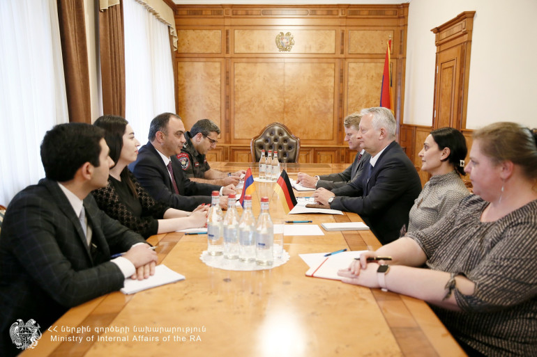 ՆԳ նախարարը շնորհակալություն է հայտնել Գերմանիային՝ կացարանի կառուցման նպատակով տրամադրված ֆինանսական աջակցության համար