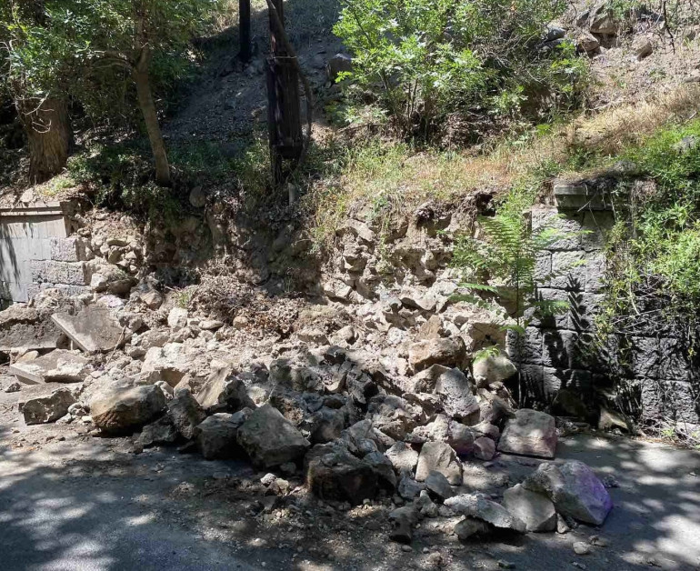 Փլուզում՝ Հրազդանի կիրճում (լուսանկարներ)