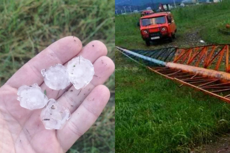 Վնասված տանիքներ, կոտրված ծառեր, պոկված էլեկտրալարեր․ Արցախում ուժեղ քամին ու կարկուտը լուրջ վնասներ են պատճառել (լուսանկարներ)